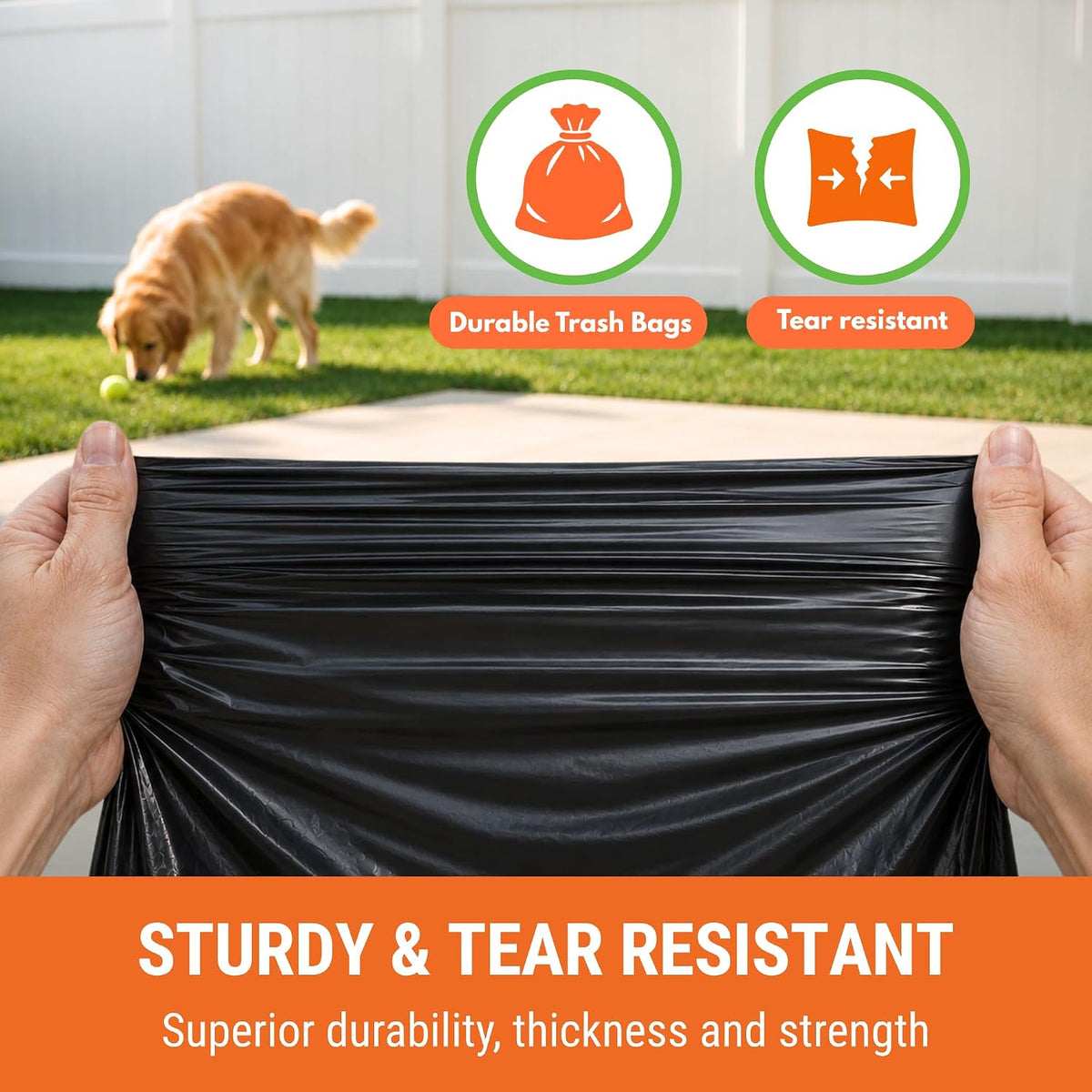 Pupzle 1.3 Gal Dog Poop Bin Liners, Trash Can Liners - image 2