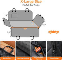 URPOWER Dog Car Seat Cover for Back Seat - Light Brown / XL - 60" Length - image 4