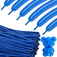 260 Balloons - Clear Long Balloons for Tying Balloon Arch & Balloon Ties – Fun for Kids & Family - Dark Blue