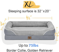Orthopedic Removable Large Dog Bed -XL Large Dog Bed with Washable Cover and Removable Bolsters Non-Slip Bottom & Waterproof Pet Bed Sofa