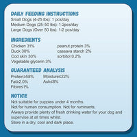 Dog Treats Chicken Duck Wrapped Cod Skin Sticks, Rawhide-Free, Grain-Free Dog Chewy Treats for Healthy Teeth and Coat,Training Treats for Small Medium Large Dogs, 9-10 Counts