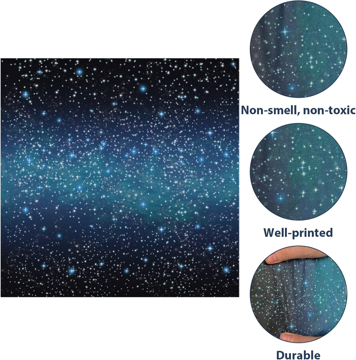 Party Greeting 50 galaxy space starry paper party napkins with a bright starry pattern - view 8