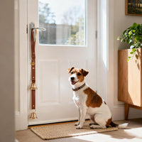 Leather Dog Door Bells for Potty Training - One Dog Bell / Brown/Leather - image 2