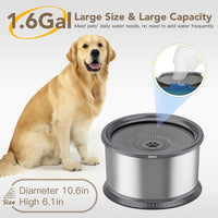 6.5L Stainless Steel Dog Water Bowl - Grey / 6.5L - image 2