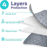 Conkote 72"x72" Washable Pee Pads for Dog Extra Large, Reusable Pee Pads Thick and Heavy Absorbency, Dog Playpen Mat Waterproof Puppy Training Pads for Playpen, Crate, Floor, Bed, Sofa, 1 Pack