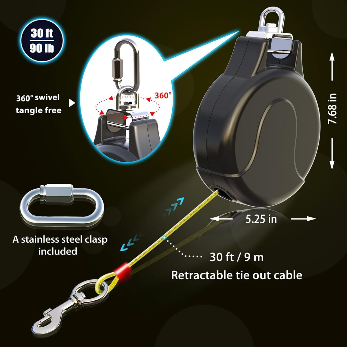 30ft Retractable Dog Leash - image 2