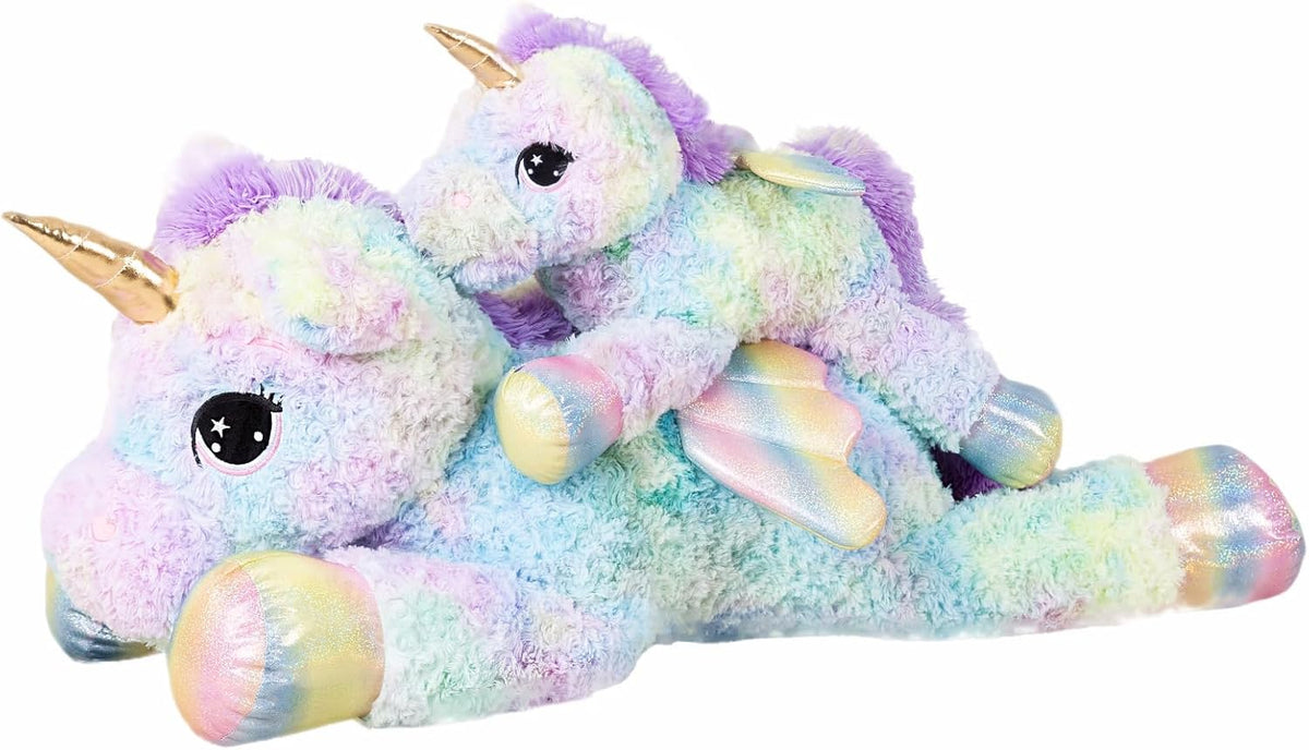 FFxiong 44 Inch Giant Unicorn Stuffed Animal Pillow - Rose Rainbow / 44 Inch - image 3