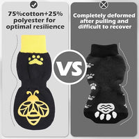 EXPAWLORER Anti Slip Dog Socks to Prevent Licking Paws, Dog Shoes for Hot Pavement, Dog Booties for Small Medium Large Senior Dogs, Traction Control Dog Boots & Paw Protectors for Hardwood Floors