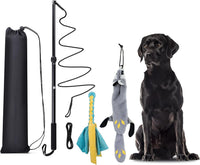 Flirt Pole Dogs, Dog Chase Toy with Squeakers Inside - Rope+Beaver