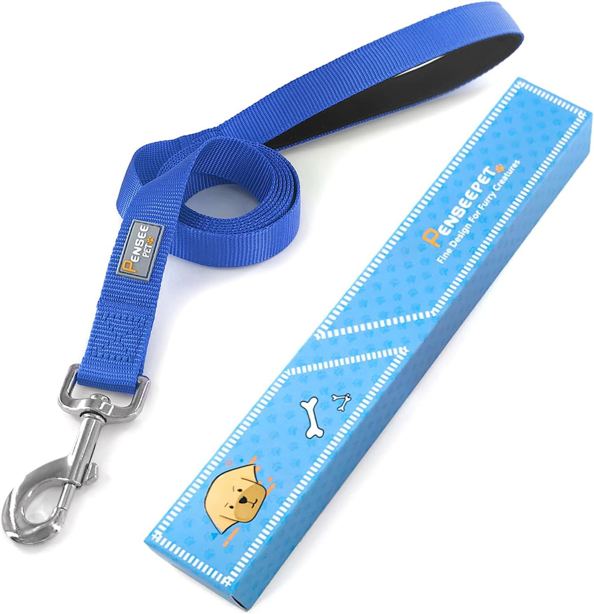6 FT Basic Dog Leash for Medium Dogs - Blue / Large : 1" x 6 FT - image 4