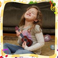 Lenwen 6 pack 10 inch mini toy guitars for kids with 4 nylon strings in three colors - view 3
