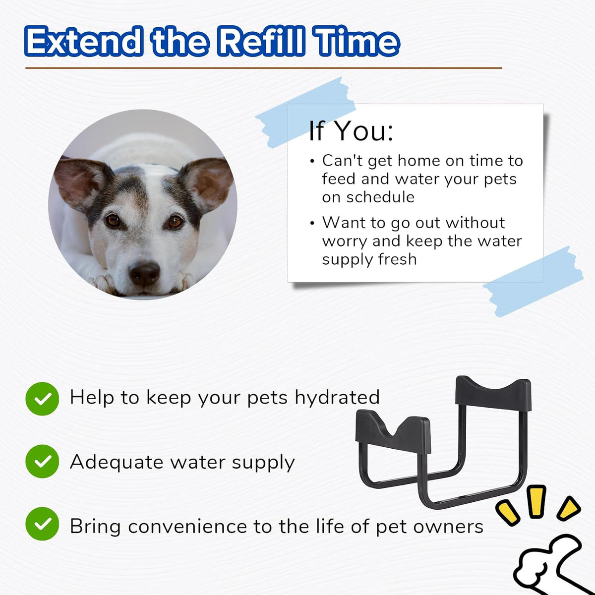 PEDAY Automatic Dog Waterer for X-Large Dogs – Essentials for Dogs - 2.64 gallon - image 3