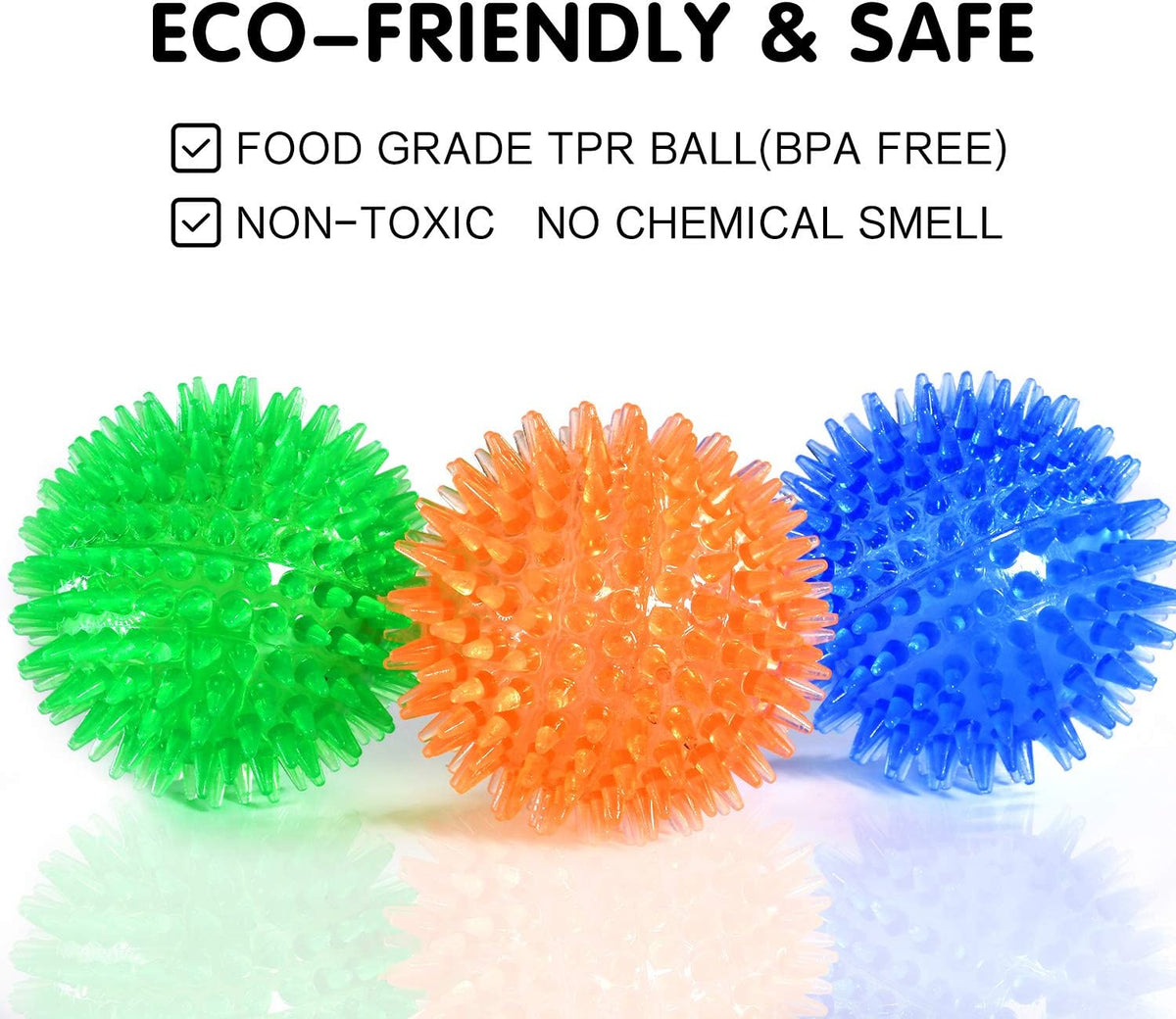 Squeaky Balls for Pet Small Puppy - Small Set of 3 / Multi - image 2