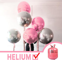 PartyWoo Metallic Silver Foil Balloons 20pcs Large Round Giant 4D - Pink / 6 PCS-32 INCH - image 3