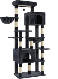 Heybly Cat Tree, 76-Inch Tall Heavy Duty Cat Tower for Big Cats HCT039G – Essentials for Cats - Smoky Gray / 76.8 inch - image 4