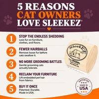 SleekEZ Dog Brush for Shedding, Patented Deshedding Dog Brush - Cat Brush - image 2