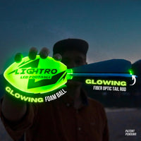 LIGHTRO foam glow in the dark football with smart LEDs and lit tail - view 2