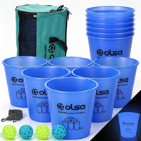 Olsa giant yard pong outdoor game with 12 plastic buckets, 4 balls and carry bag - view 3