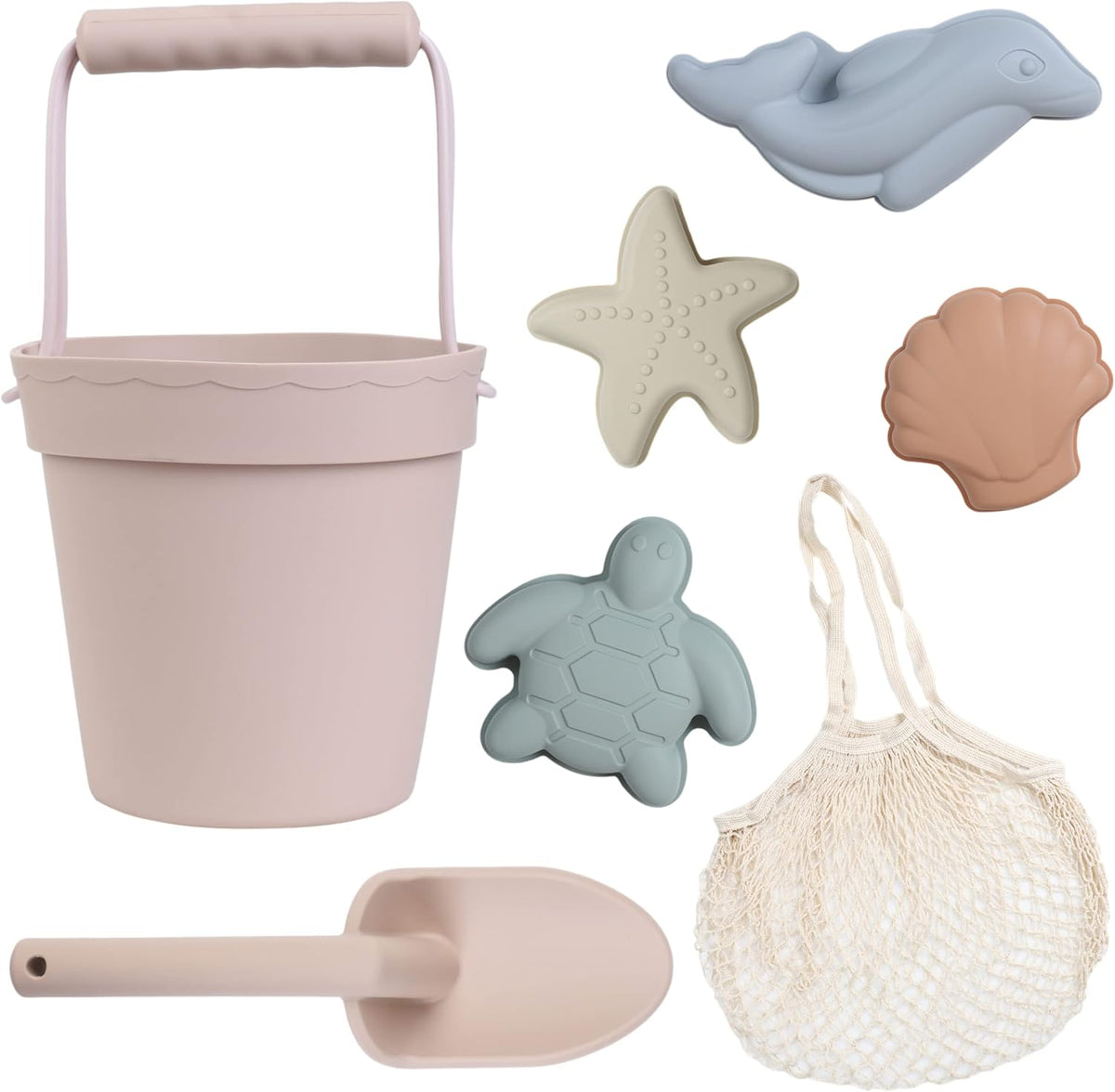 BLUE GINKGO Silicone Beach Toys - Pale Pink