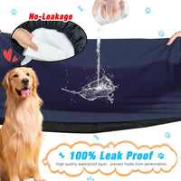 Dog Bed Covers Replacement Washable 100% Waterproof Dog Bed Sheets - Blue-44 x35 inch - image 2