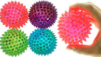 JA-RU Light Up Rubber Spike Balls Fidget Toy 695-4p – Fun for Kids & Family - Spike Balls / 8 Giant Balls - image 4