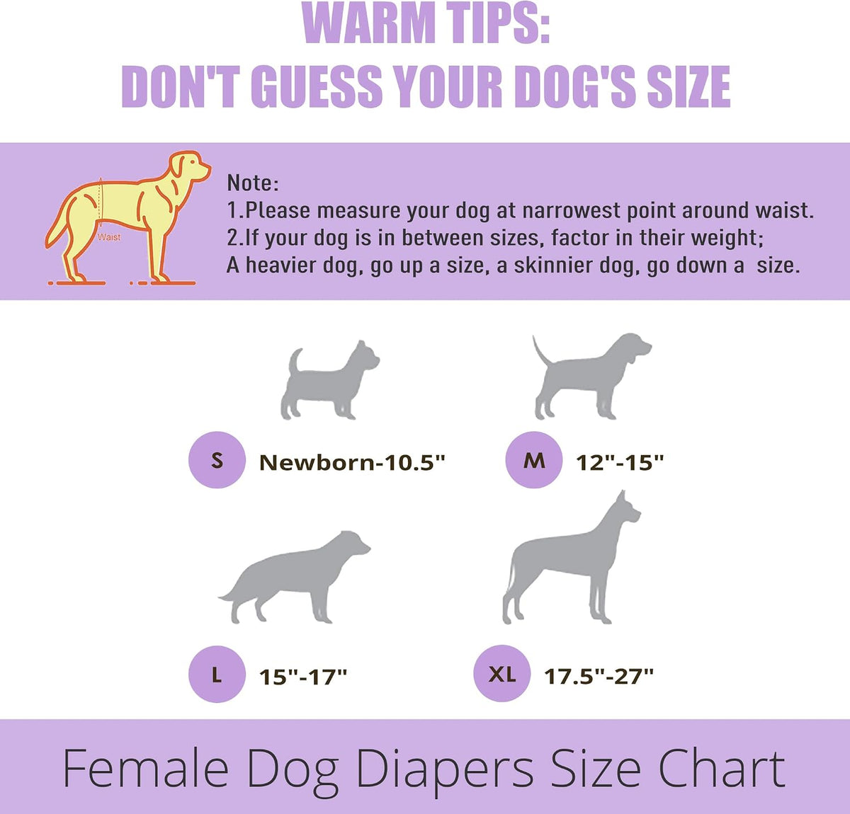 wegreeco Dog Diapers Female - Large (Pack of 3) / Purple, Blue, Red - image 3