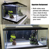 ELEBOX Aquarium Background Blue Black Fish Tank Background Wallpaper - 11.8" H x 24.4" L - image 3