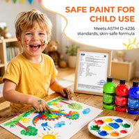 Nicpro 18 Colors Large Washable Paint Set for Kid - 18 Colors / 8.4 Fl Oz (Pack of 18) - image 4