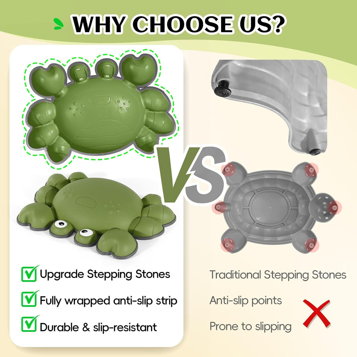 TOPNEW crab balance stepping stones for kids in bright colors, set of 6 - view 10
