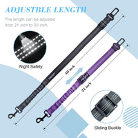2 Pack Dog Seat Belt Adjustable Dog Car Seatbelts for Vehicle Nylon - Black + Purple - image 3