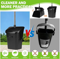 SCENEREAL Dog Pooper Scooper for Yard, Dog Poop Trash Can Outside Swivel Bin Rake Spade Kit for Large Medium Small Dogs with 40 Waste Bags, Extra Long 45" Metal Handle,Portable Scooper for Outdoor