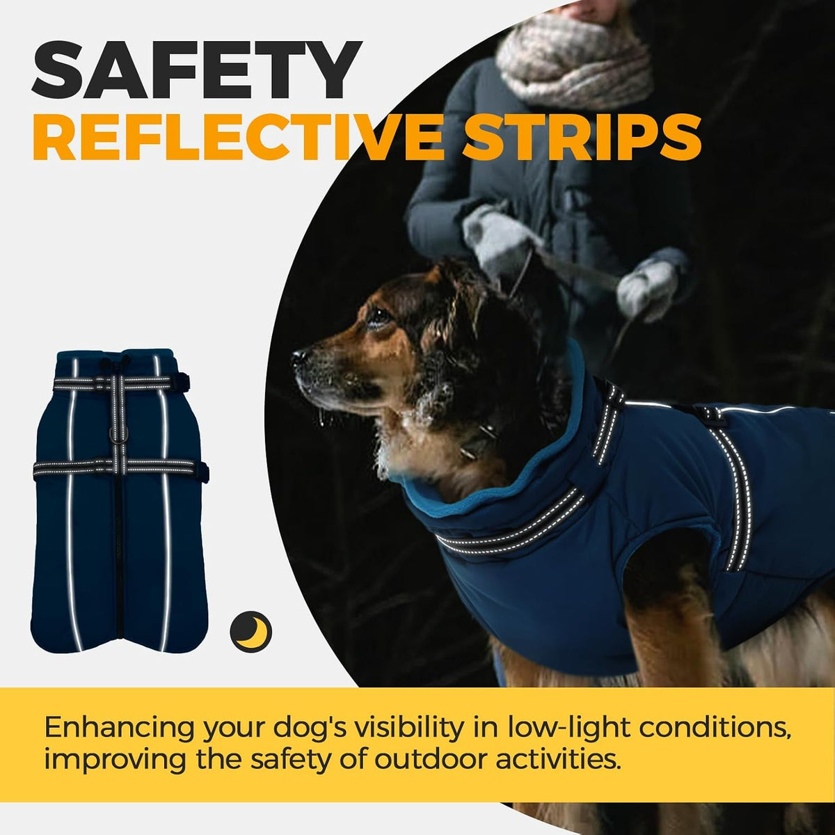 Dog Coat for Large Dogs Waterproof Dog Jacket with Harness Built in – Essentials for Dogs - Large / Blue - image 4