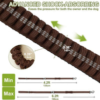 Dog Leash Heavy Duty, Bungee Leash Reflective Car Seat Belt for Dogs Brown – Essentials for Dogs - Brown - image 3