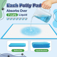 Puppy Pads XL 100 Count, Dog Pee Pads Extra Large - 34"×28" - 100 Count (Blue) - image 4