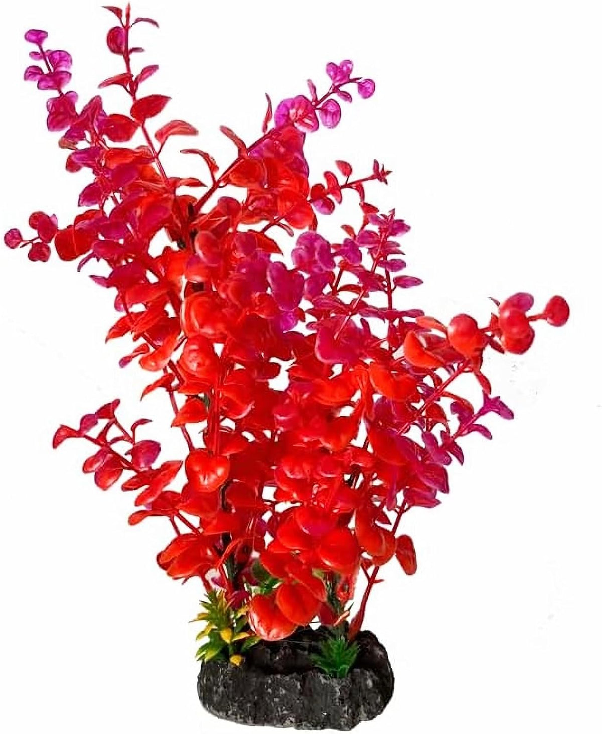 Mipukbay Red Aquarium Plants, Artificial Plastic Fish Tank Decor - Red