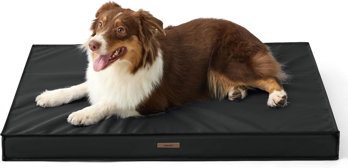 LE SURE Outdoor Waterproof Dog Beds Large Sized - 30"L x 20"W x 3"Th / Black
