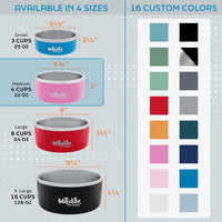 Master Pet Supply Stainless Steel Dog Bowls 128 oz Heavy Duty Aqua Sky – Essentials for Dogs - Aqua Sky / 4 Cups (32 oz) - image 2