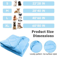 Dog Cooling Mat, Premium Lightweight Pet Cooling Blanket Bed Cover for Dogs, Cat, Puppies | Ice - X-Large / Dark blue - image 2