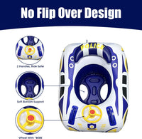 BOffer inflatable baby pool float shaped like a car with steering wheel and horn - view 15