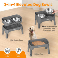 URPOWER Elevated Dog Bowls - Grey / Large - image 4