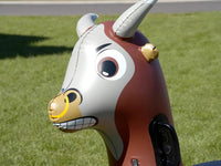 Hearthsong Hop N Go Inflatable Unicorn Riding Bouncy Hopping Toys - Bull / 1 Pack - image 3
