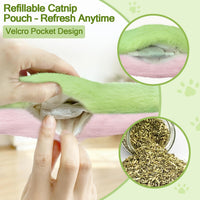 Cat Toys Pillows, Refillable Catnip Kicker Toys for Indoor Cats – Essentials for Cats - 10.1 Inches - image 4
