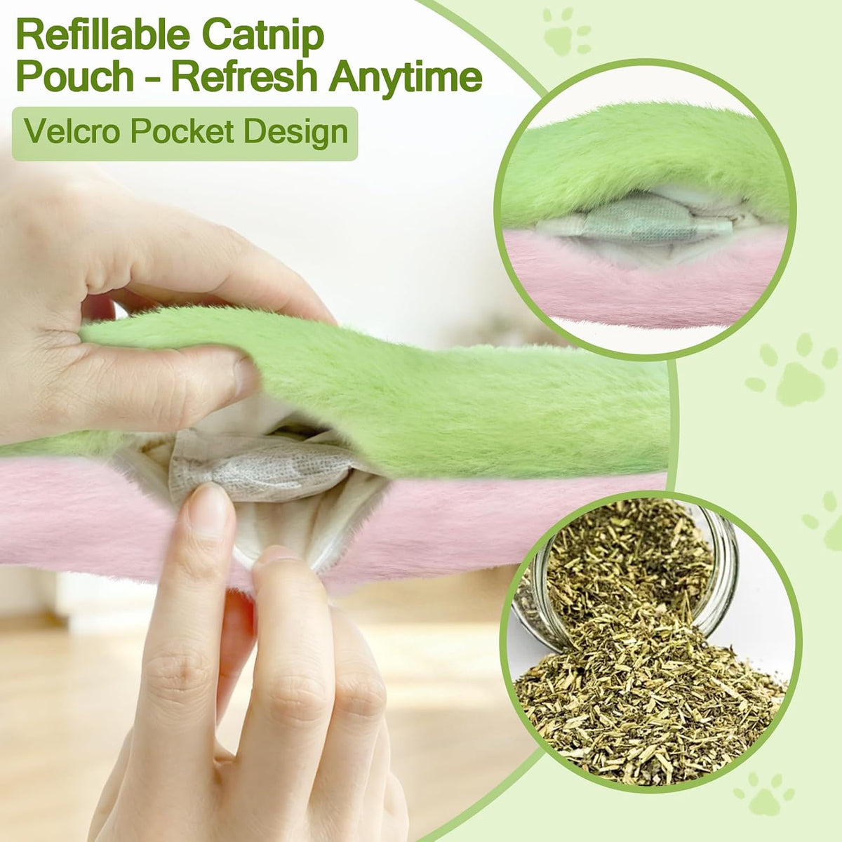 Cat Toys Pillows, Refillable Catnip Kicker Toys for Indoor Cats – Essentials for Cats - 10.1 Inches - image 4