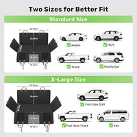 Zanch 2025 Upgraded Dog Car Seat Cover, 400 lbs Heavy Duty Hard Bottom, Waterproof & Anti-Scratch Back Seat Protector, Nonslip Pet Hammock Extender for Large Trucks, SUVs, Vans, XL-Orange
