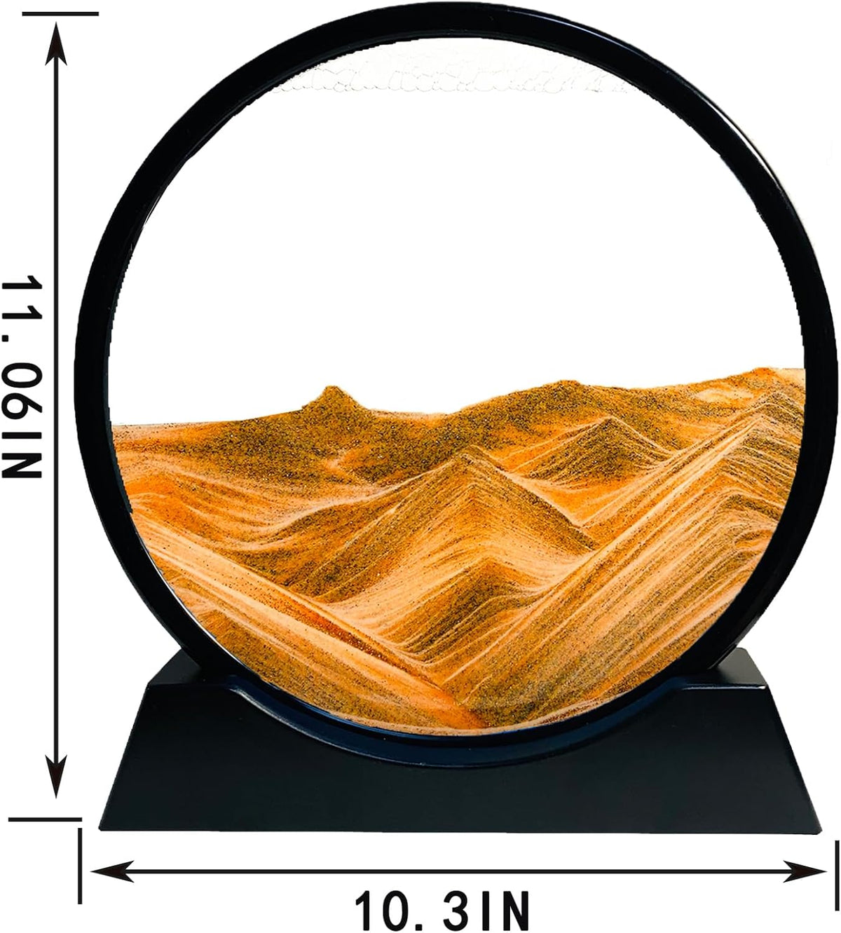 SANDCLE Moving Sand Art Liquid Motion, 3D Deep Sea Sandscape – Fun for Kids & Family - Yellow / 12 inches - image 2