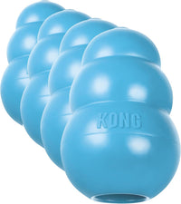 KONG Puppy, Natural Rubber Teething Chew Toy, for Small Puppies - Medium (Pack of 4) / Blue