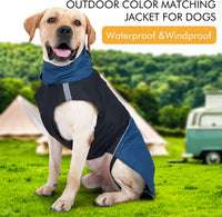 Barkworthies Dog Raincoat - X-Small / Blue+Black