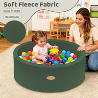 HARBOLLE 35.4" Soft Fleece Ball Pit for Toddlers - Green - image 2