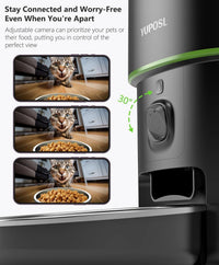 Automatic Cat Feeder, Over 180-day Battery Life - 4L-Black / WiFi & Camera - image 3
