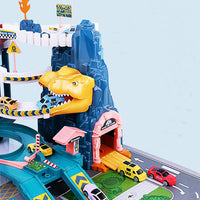 Toy Car Ramp Track Dinosaur Climbing Hills Railcar Colorful Vehicles - image 3